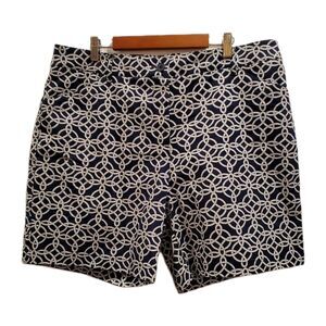 Talbots Weekend Twill 7" Short Womens Size 16 Simply Flattering Blue Rope NWT
